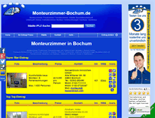 Tablet Screenshot of monteurzimmer-bochum.de